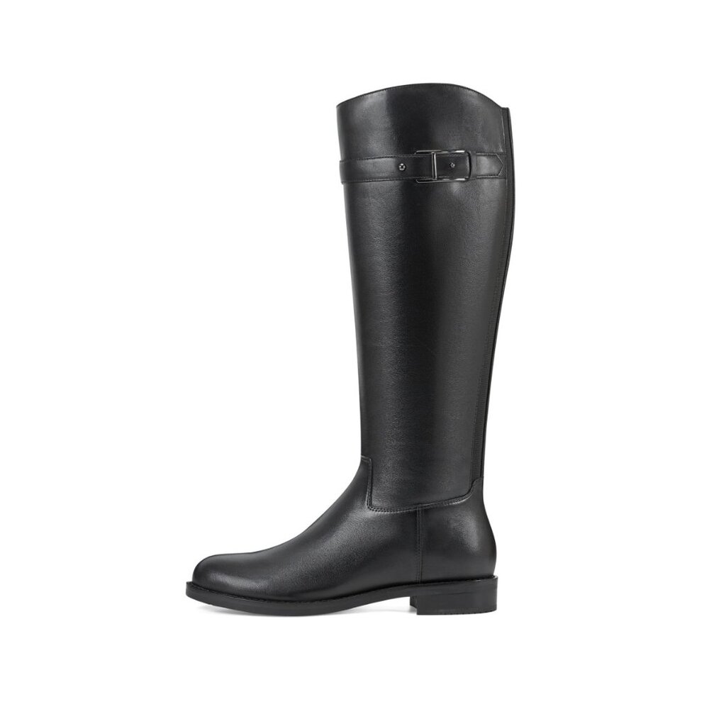 Black Leather Knee High Riding Boots Easy Spirit Aubrey Size 9.5 Wide - Picture 2 of 9